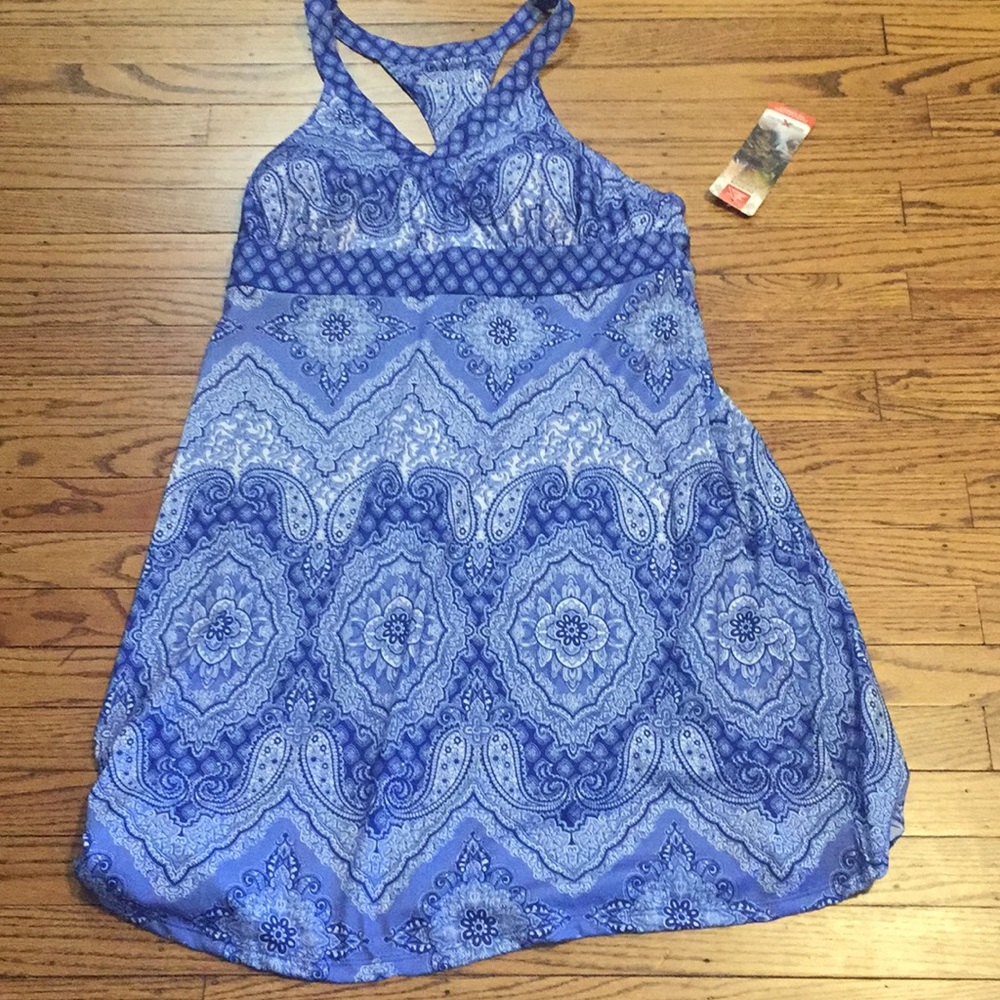 Blue paisley tank sundress